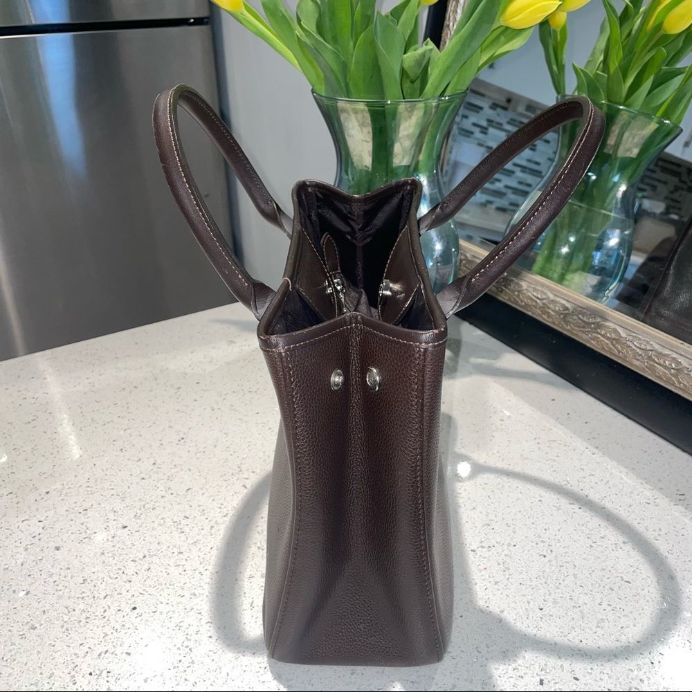 Longchamp Brown Leather Tote Bag - Picture 4 of 16